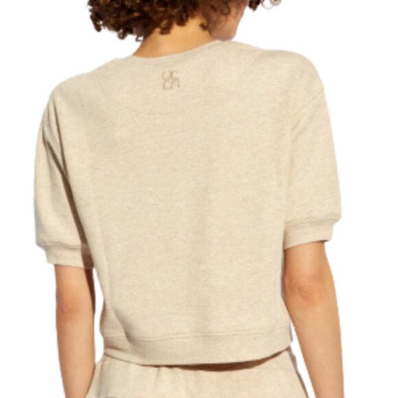 Ulla Johnson Blake SS Sweatshirt Top in Oatmeal Melange M - Picture 2 of 5